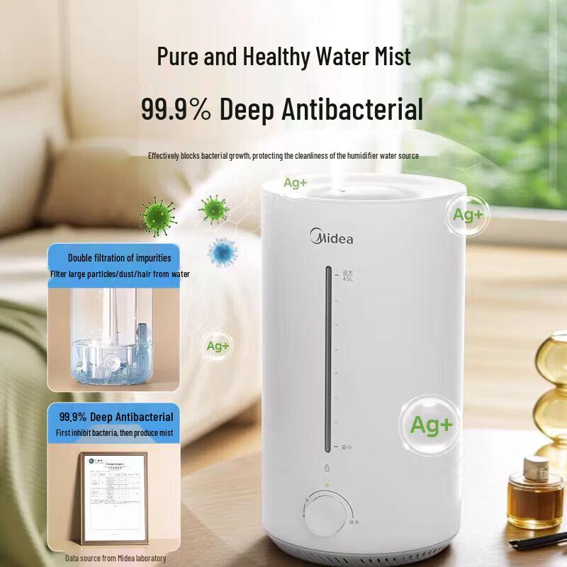 Midea 4.5L Low-Noise Mist Humidifier CN plug (adapter included)