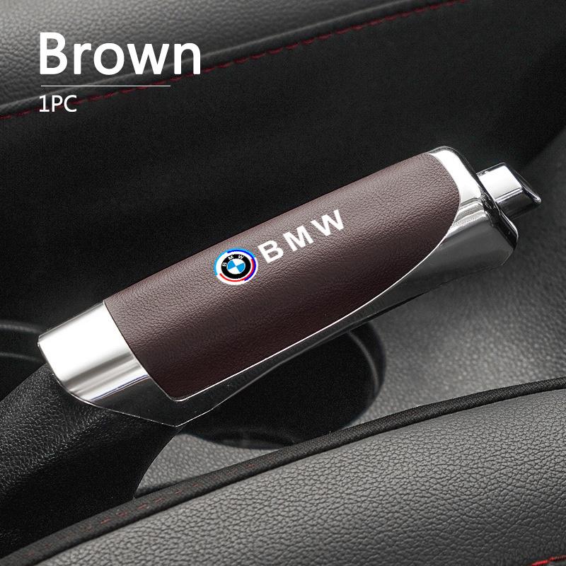 

Hot 2025 ABS Leather Car Handbrake Cover Protective Sleeve Hand Brake Anti-Slip Cover For BMW 50th Anniversary 1 3 5 7 series E8