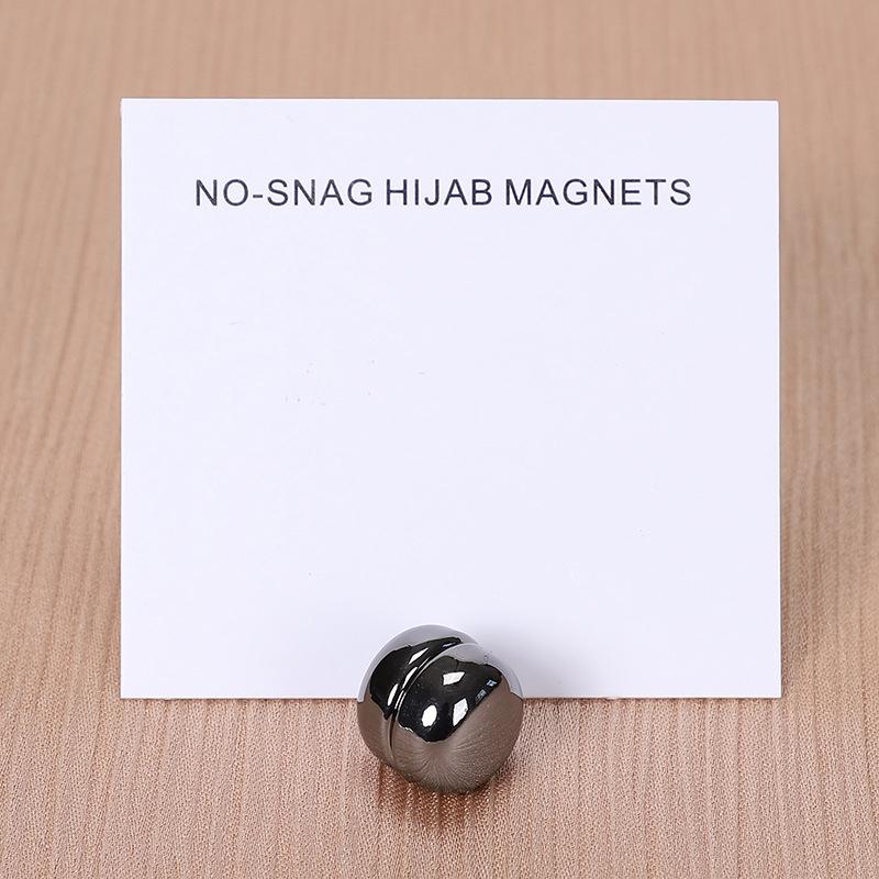 1 Pair Matte Magnet Hijab Pins Magnetic Brooch Headscarf Women Shawl Strong Magnetic Button Headscarf Accessories Mix Color