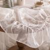Light luxury princess white lace round tablecloth coffee table tablecloth American pastoral decoration French cover