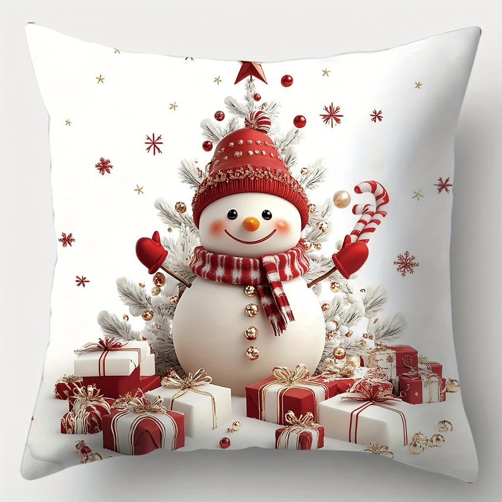 Merry Christmas decoration Pillowcase New Year Gift Santa Claus Snowman Pattern Home Room decoration Sofa cushion cover