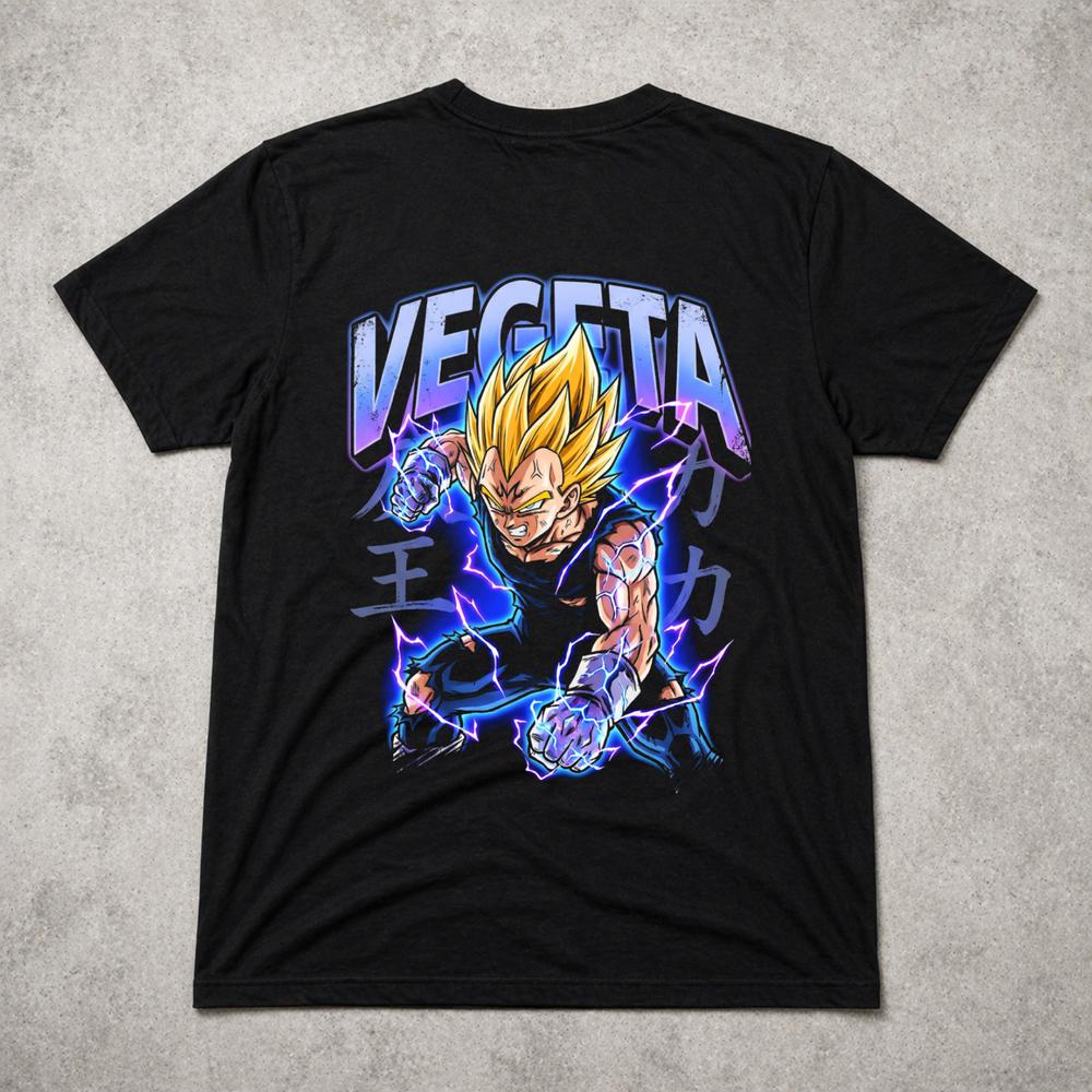 Vegeta Dragon Ball Z T Shirt Super Saiyan Anime Tee Adults Kids Gift Top