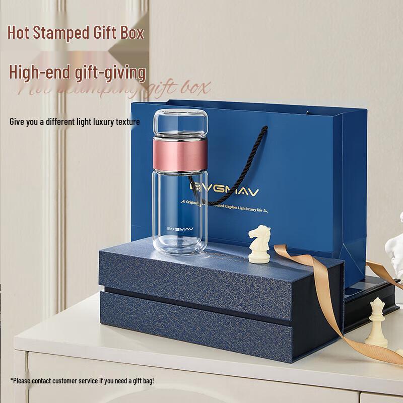 BVGMAV Double-Layer Tea Infuser Glass Cup