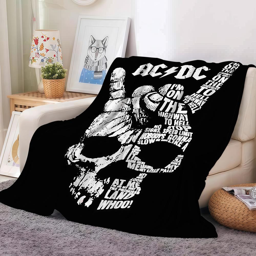Rock Band A-ACDC Blanket Warm And Soft Suitable For Bedroom Living Room Sofa Bed Office Travel Camping
