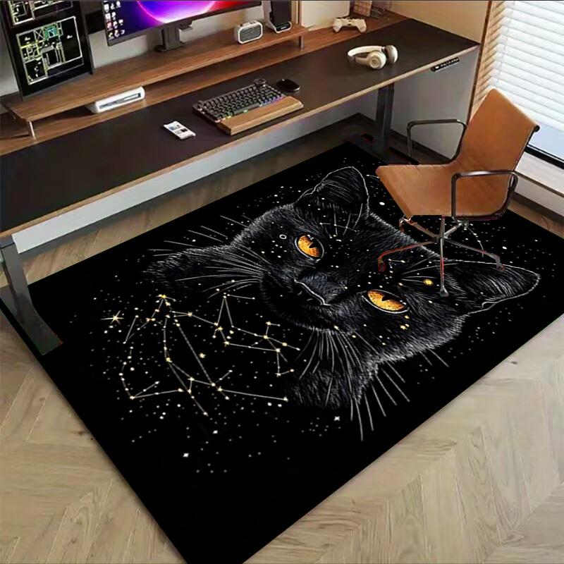 1pc cat constellations Carpet Anti Slip Polyester Floor Mat for office,Bedroom