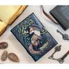 Fox Print Leather Journal With Deckle Edge Paper Handmade Leather Journal Book of Shadows Perfect for Blank Spell Books Gift For Her Him