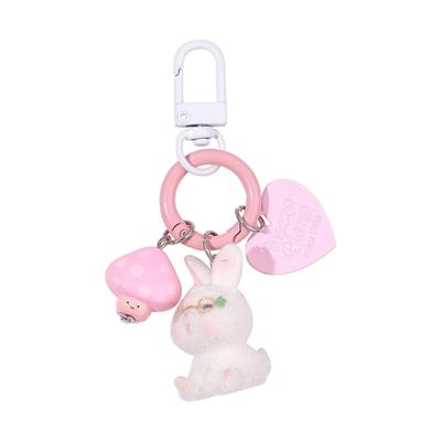Rabbit Keychain With And Heart-shape Unique Bag Charm Accessory For Women Girls