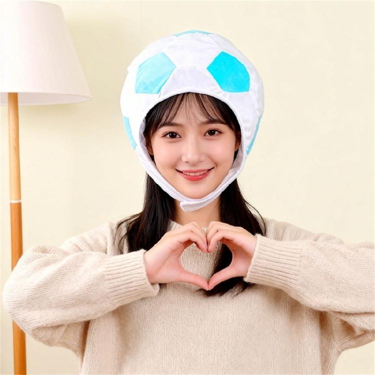 Soccer Themed Headgear Cap Comfortable Cotton Football Headpiece Washable For Adults Kids Sports Event Family Gathering