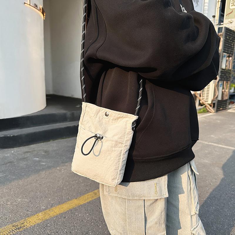 Summer mobile phone small bag men's and women's ultra-light solid color simple messenger bag sports cycling small satchel walking backpack
