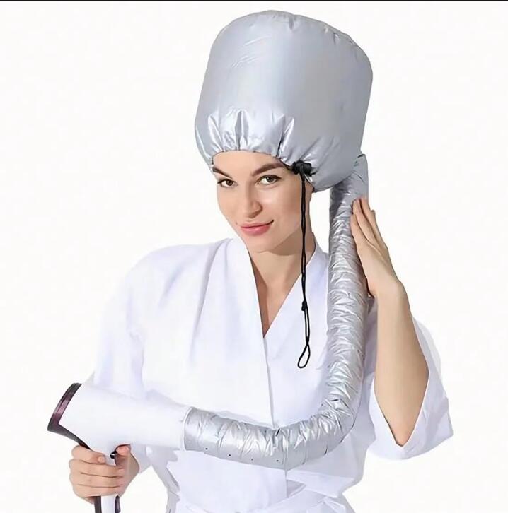 

1 шт. шапочка для сушки волос, шапочка для сушки волос теплым воздухом, бытовая шапочка для фена, используется для сушки и укладки волос. серый