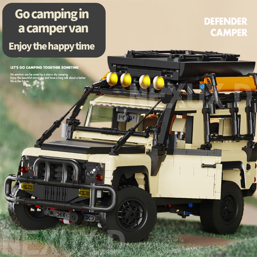 Non-Toxic 2766Pcs Technical Camping Car Model Building Blocks Moc City Off-Road Vehicle Trucks Bricks Stem Toys For Children Adults Gifts