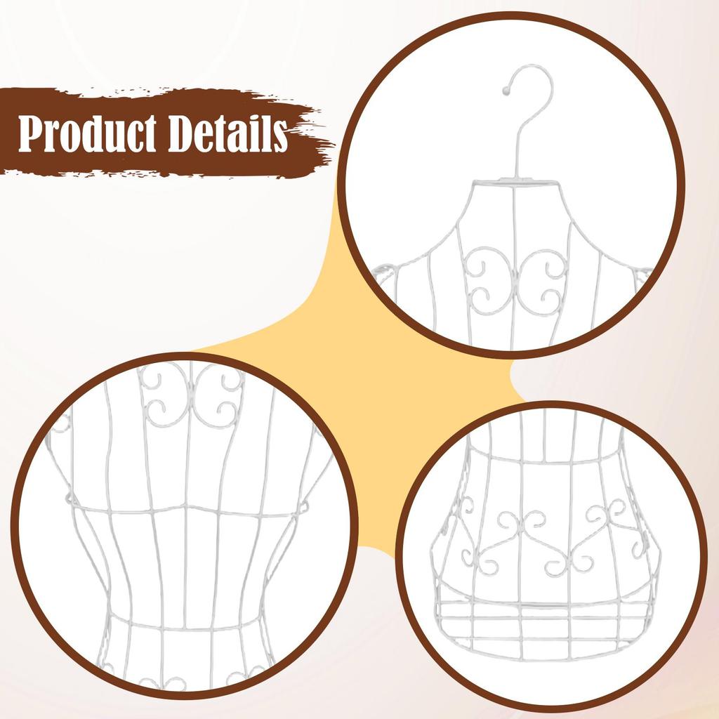 Female Mannequin Upper Mid Torso Hanging Made of Sturdy And Stable Iron for