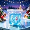 Holiday Stocking Stuffers Christmas Clear Cube Squeeze Toy, Santa Claus Stress for Sensory Toy Anxiety Reduction, Hand Relaxation Ball Xmas Gift Cubes