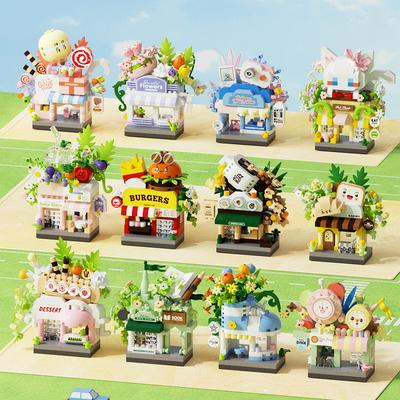 MINISO Mini Shop Street View Bausteine Mikrosteine DIY Lernspielzeug Kinderspielzeug Geschenkartikel Weihnachten
