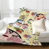 Crayon Shin Print Blanket - Soft & Comfortable, for Bedroom, Travel, Sofa, Home Decoration - Birthday Christmas Gift for Friend