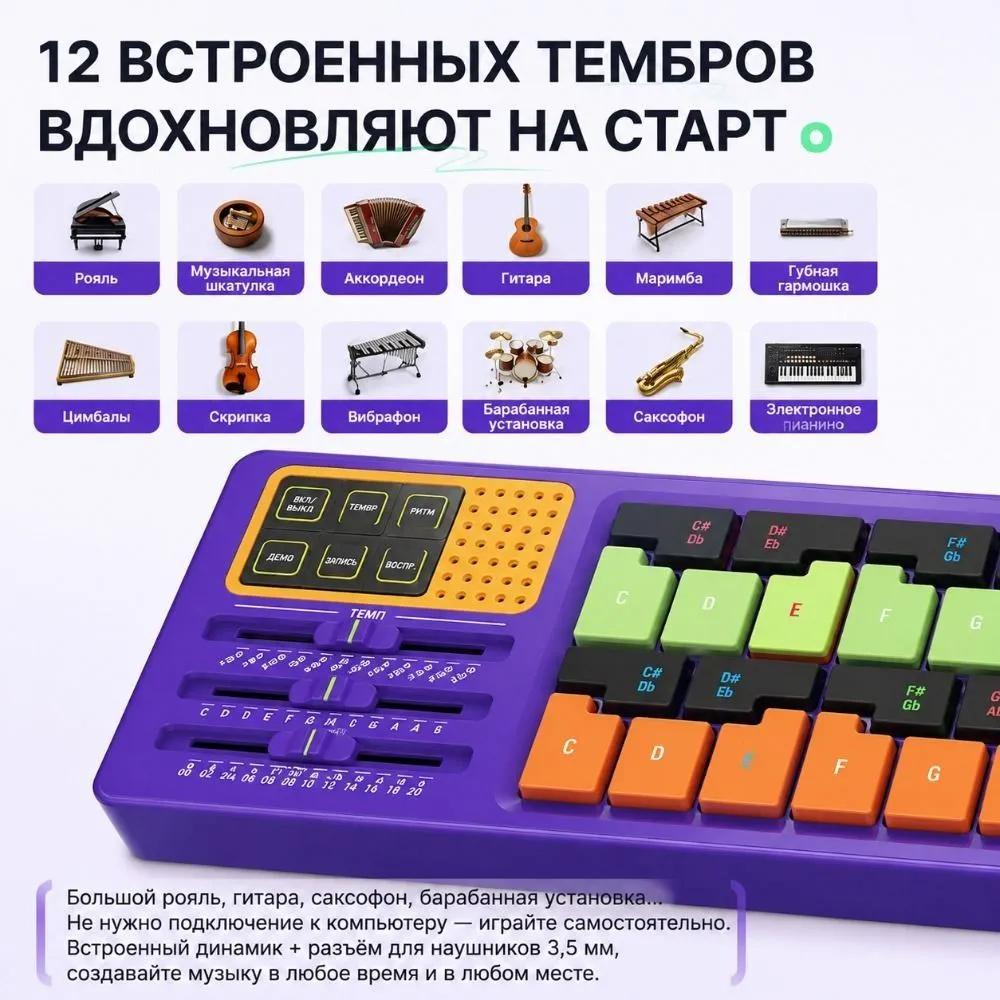 Synido Scale Pocket Midi Keyboards Portable Electronic Music Instruments
