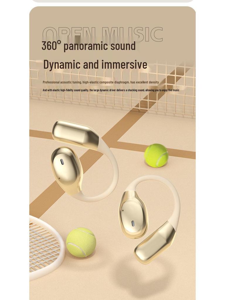 Multilingual AI Translation Bluetooth Earphones with Long Battery Life for Over-Ear Sports Use