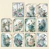 30pcs Vintage Scrapbook Paper Retro Aesthetic Decorative Materials, Flowers Birds,For Planner Junk Journal, DIY Crafts