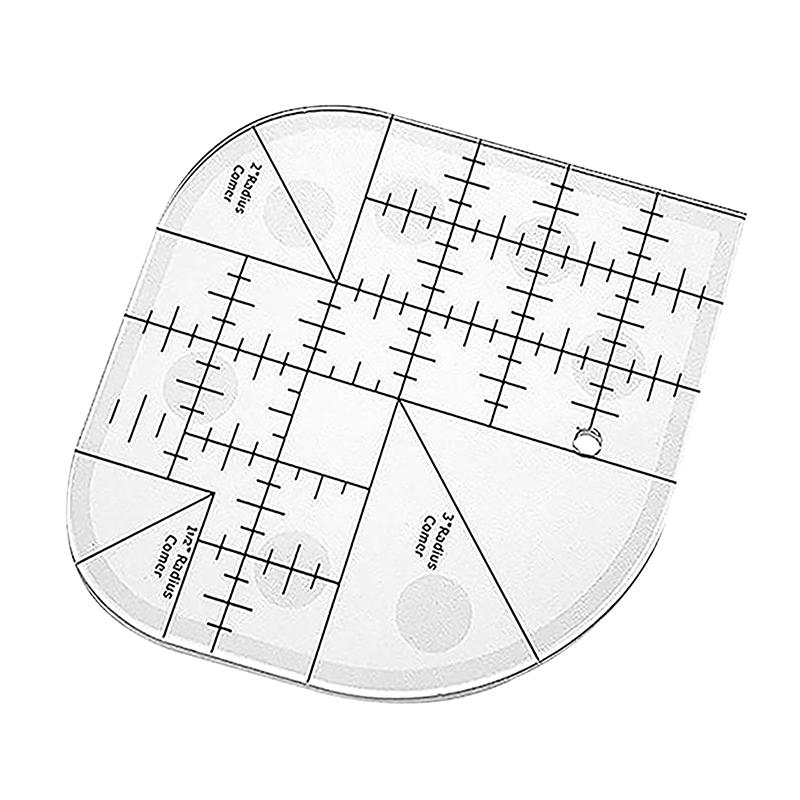 Multi Functional Angle Cutting Ruler Acrylic Anti Slip Sewing Ruler Round Edge Template Ruler DIY Sewing Patchwork Ruler