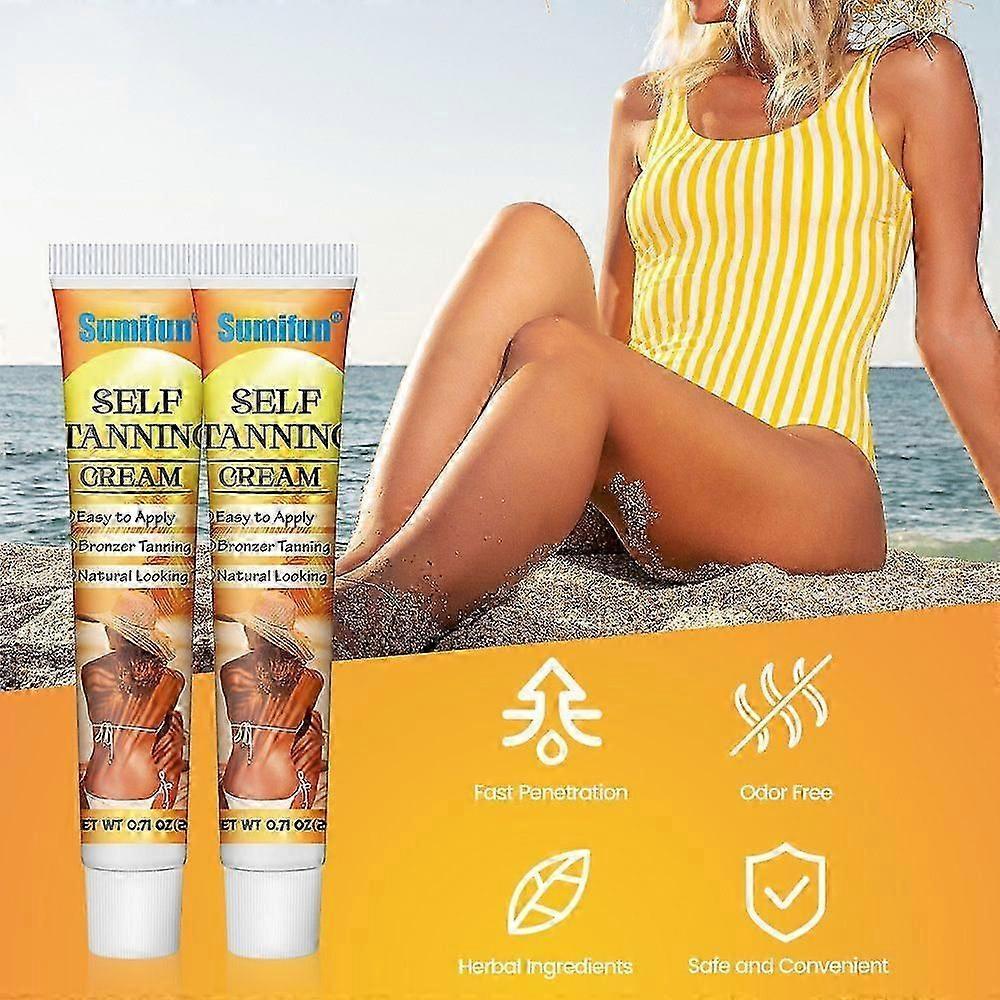 Crème autobronzante Bronzage intensif sans soleil & Gel bronzant pour le corps Gel accélérateur de bronzage brun, Lotion bronzante Lotion de bronzage