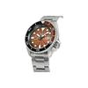 Seiko SEIKO5 Mechanisches Uhrwerk Edelstahlarmband Uhr Herrenuhren Orange Zifferblatt SRPJ47K1