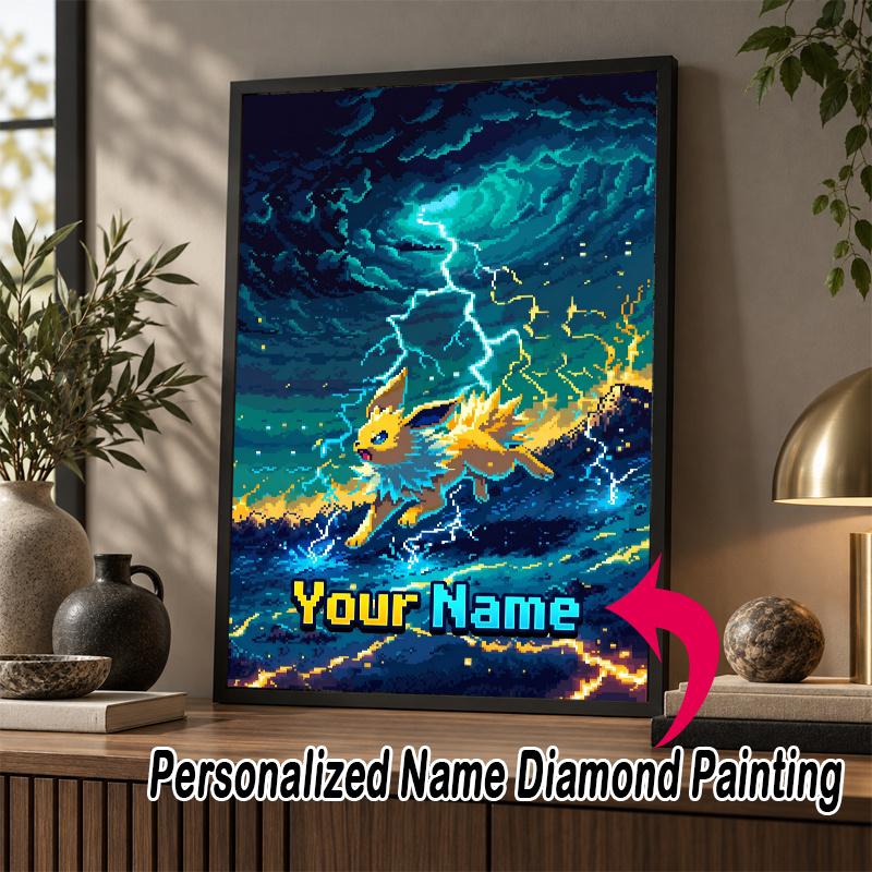 Personalized Bulbasaur Diamond Art Custom Name 5D Diamond Painting Full Drill DIY Craft