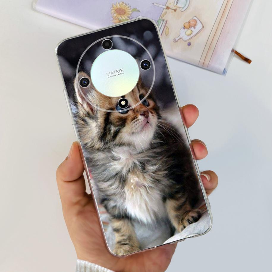 For Honor X9b 5G Case 2023 Fashion Flower Clear Silicone Soft Back Cover For Honor X9a RMO-NX1 Funda HonorX9 X 9 X 9B X 9A Coque