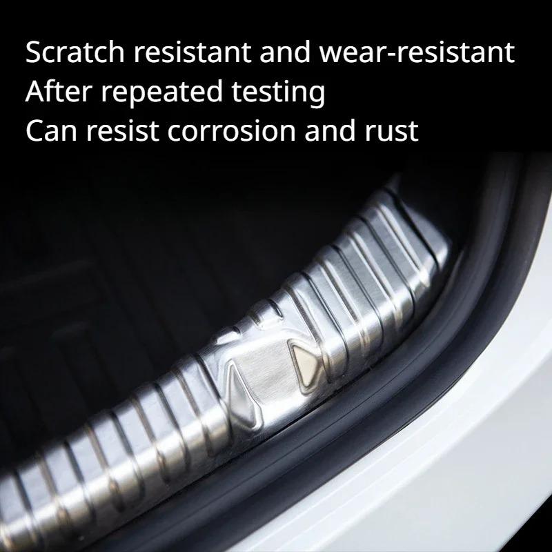 For Tesla Model 3 Highland 2025 Trunk Threshold Strip Anti Scratch Stainless Steel Trunk Guard Door Sill Protective Accessories