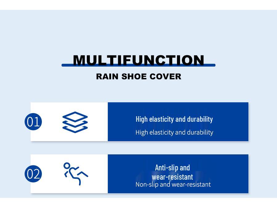 Unisex Waterproof Non-Slip Silicone Rain Boots - Wear-Resistant Overshoes for Mountaineering