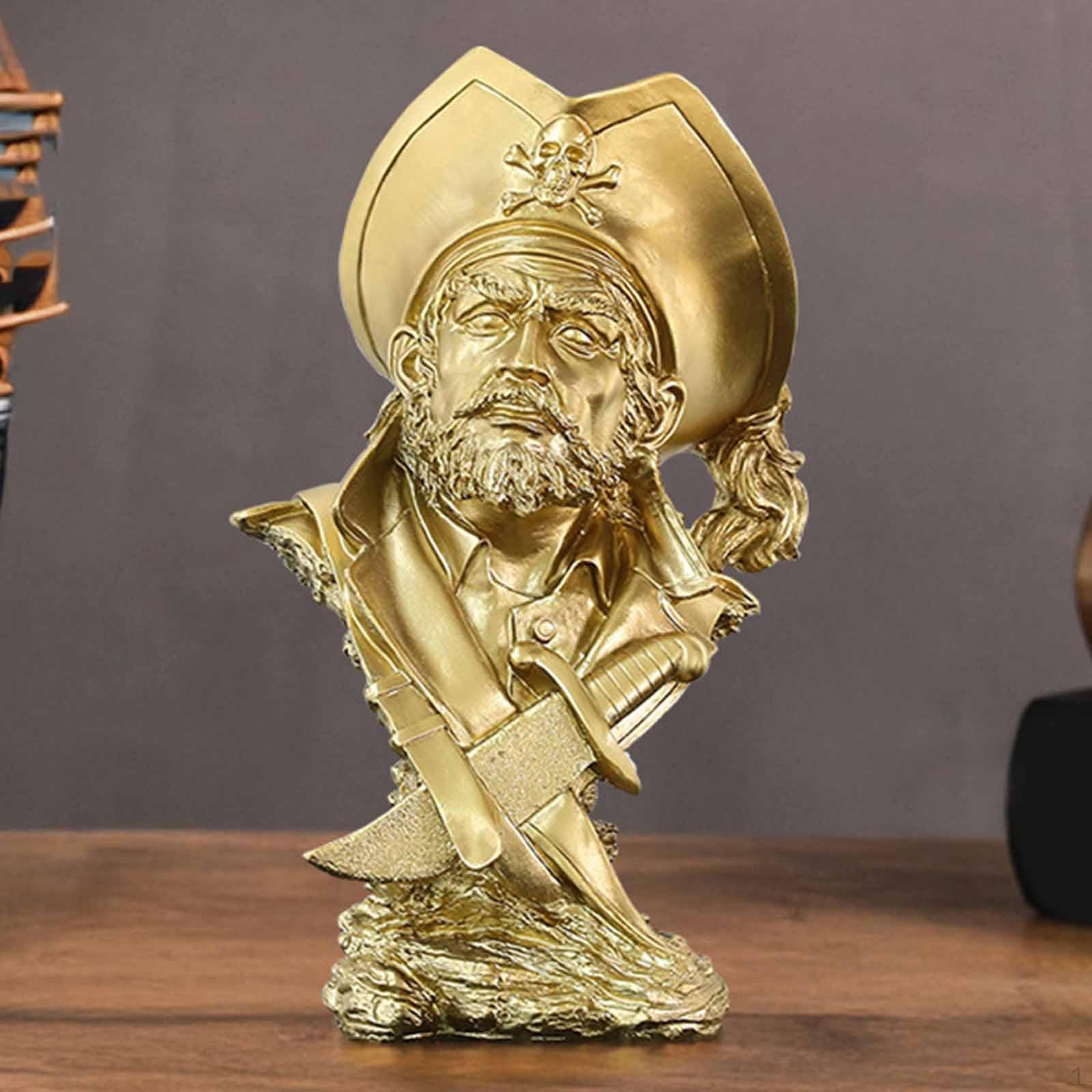 

Коллекционная пиратская фигурка для украшения кабинета и в подарок Gold Color