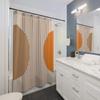 Mid-Century Modern Boho Shower Curtain - Geometric Abstract Art, Home & Bathroom Decor, Cottagecore Style