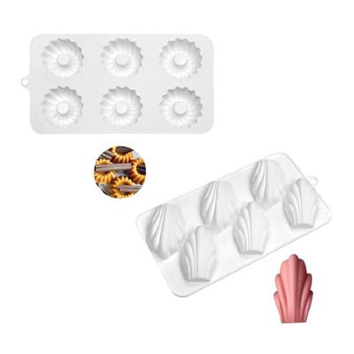 Forma de Silicone Savarin/Madeleine Forma para Fondant Chocolate Forma para Bolo Mousse DIY