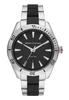 Armani Exchange Quarz-Armbanduhr mit Edelstahlarmband AX1824, Schwarz & Silber, Herren Standard, Quarz-Uhr.
