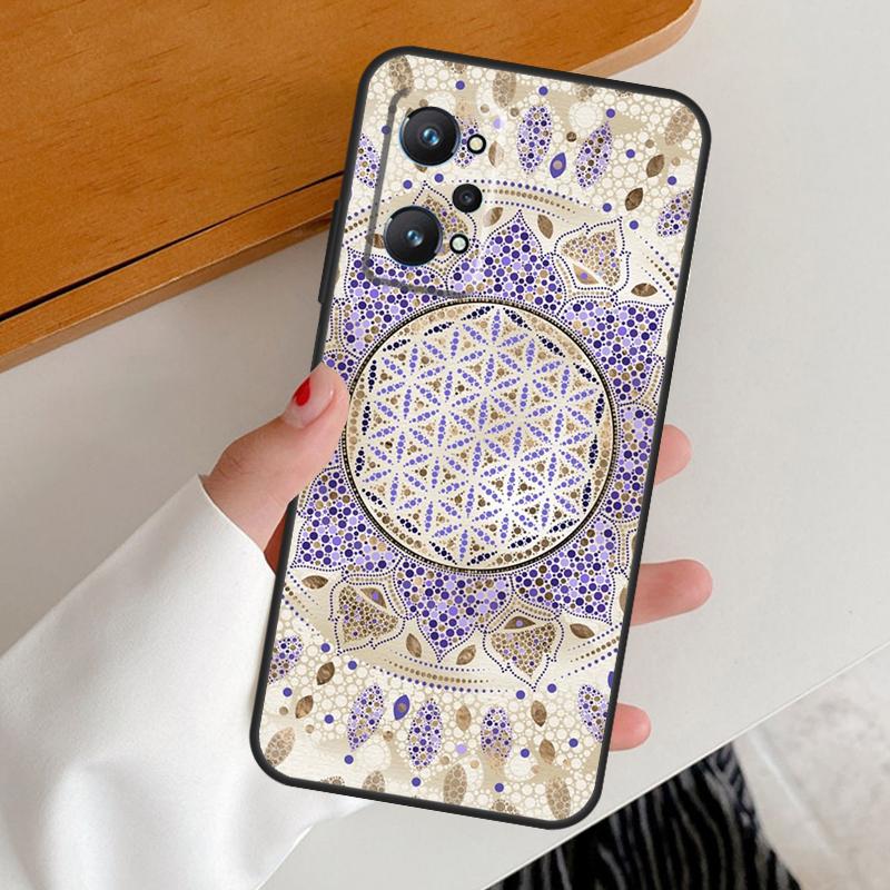Flower Of Life In Lotus Pastel For Realme 15 10 11 12 13 14 Pro Plus GT6 GT7 Pro C67 C63 C61 C55 C51 C53 C35 C65 C75 Case