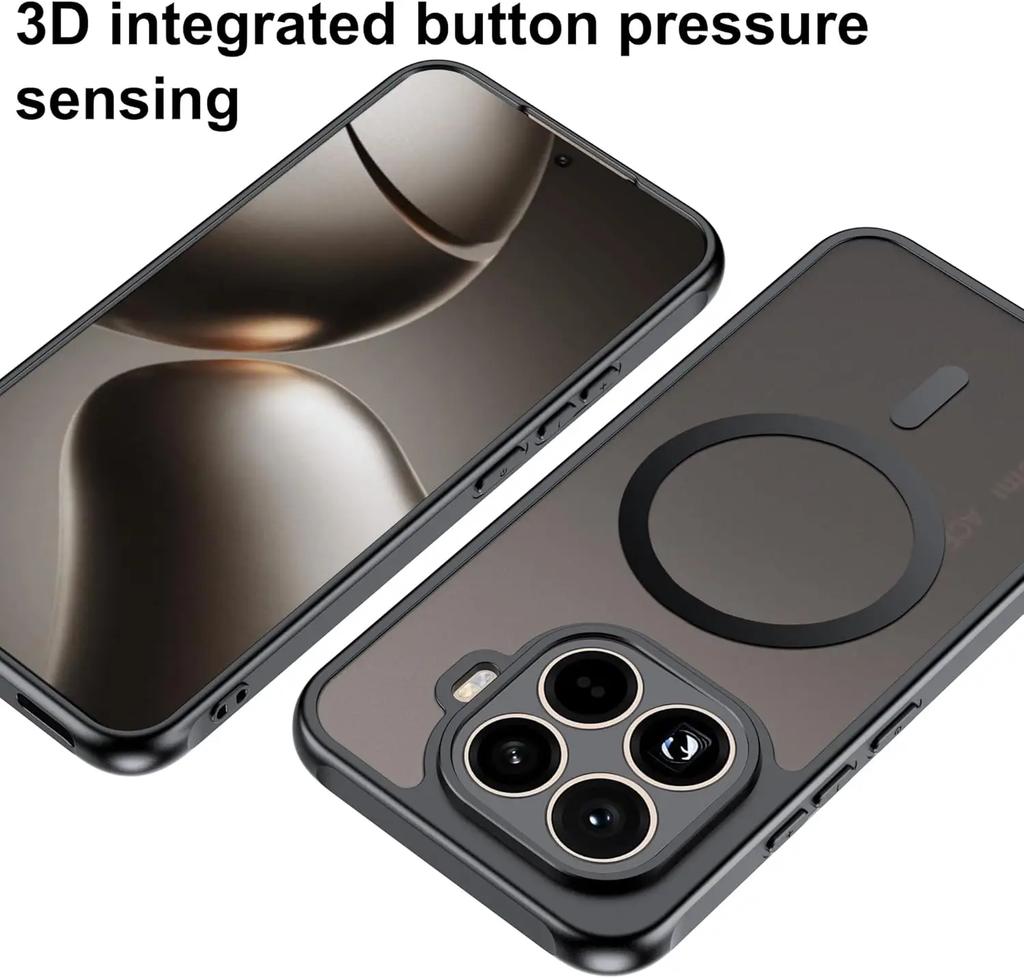 Matte transluzente Hülle für Magsafe Xiaomi 15 14 13 T Pro Ultra 17 Pro Max Kabelloses Laden Rückseite Stoßfest Schutzhülle für das Telefon