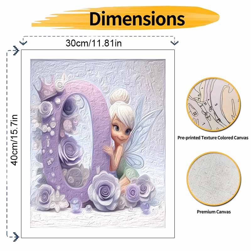 Disney Oil Paint Art Painting Kit Tinkerbell Flowers Home Wall Decor