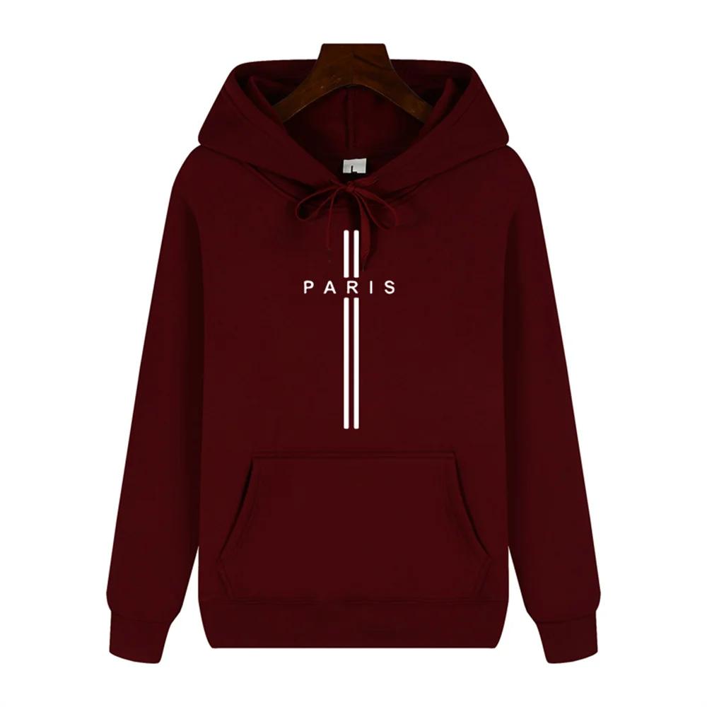 Simple Personality Printed Autumn and Winter Comfort Plus Cashmere Men's High Quality Casual Fashion Warm Street Hoodie