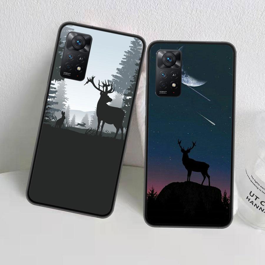 Carcasa de telefon Shooting Elk in The Sunset Forest pentru Redmi Note 13 Pro 5G Plus 12 12C 10 10A 10C 9 9A 9C 9T 8 8A K60 K70 Pro Xiaomi