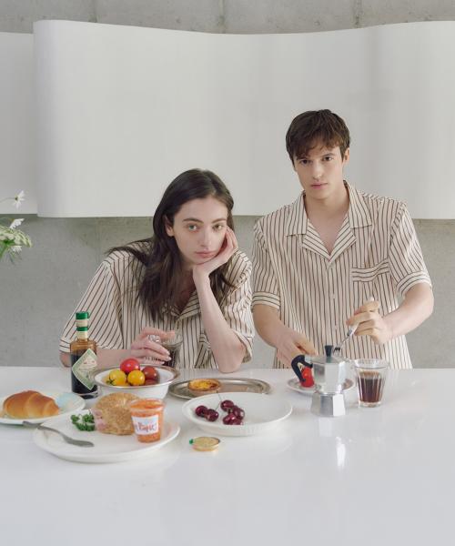 [CEID] [2PACK] (Unisex) Classic Augustine Short Sleeve Pajama Set-up [Shipped from Korea] 100% Authentic