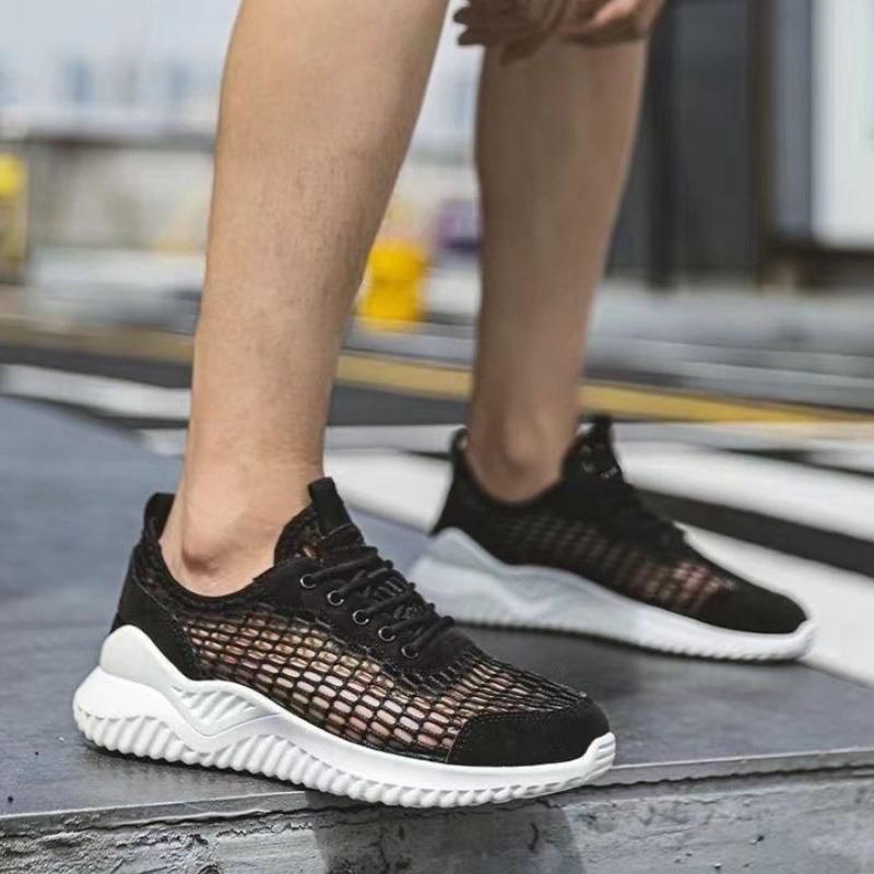 Mesh Upper Hollow Breathable Running Men's Casual Sneakers Designer Stylish Comfortable Hiking Trekking Simple Male Sports Shoes