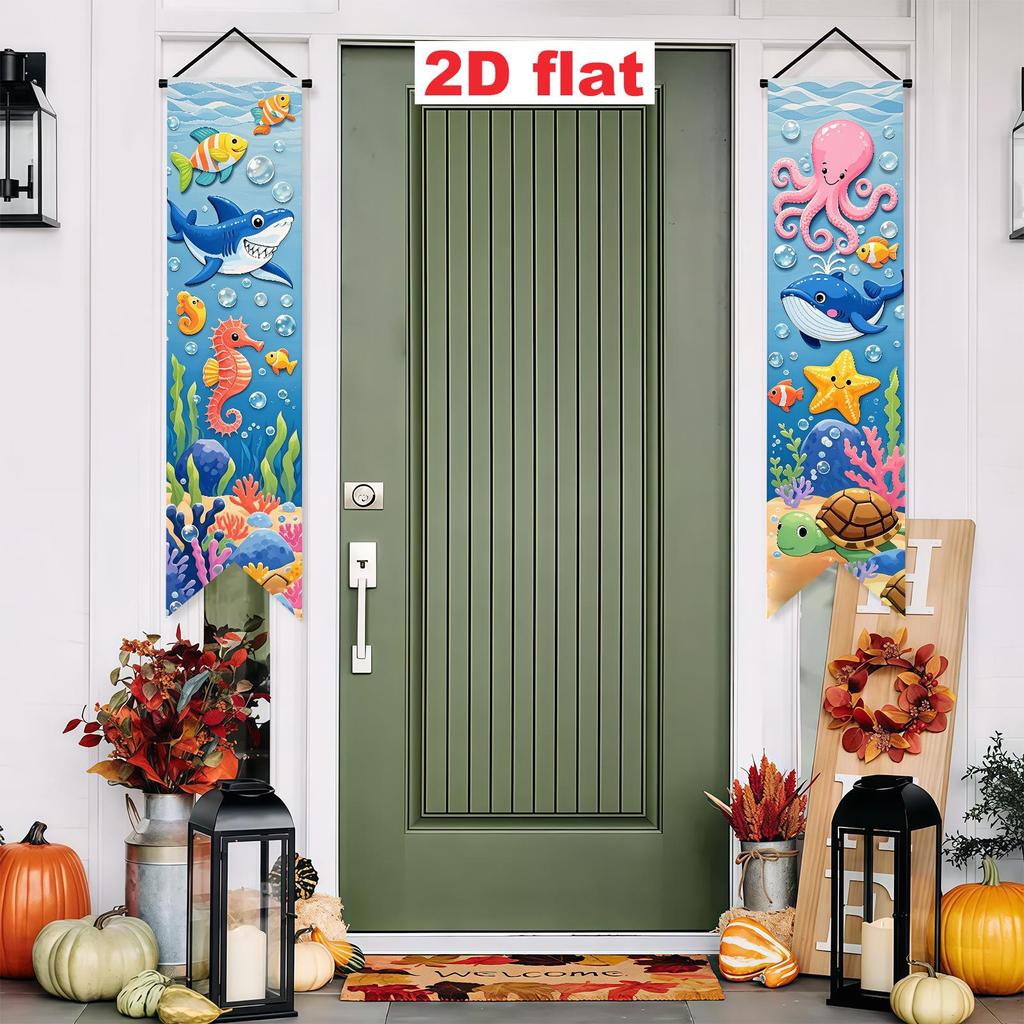 Underwater World Birthday Party Hanging Flags & Door Frame Banners