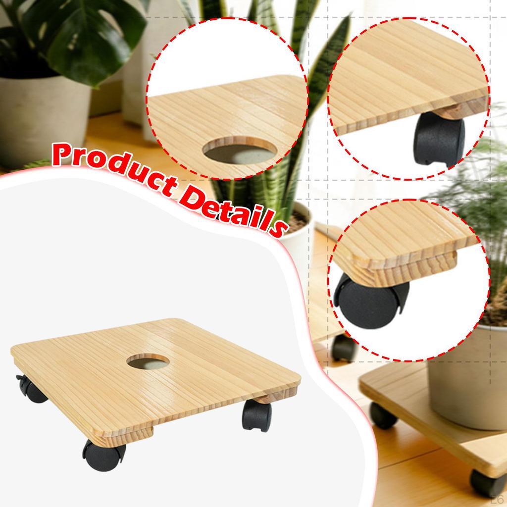 Potted Plant Stand with Wheels Durability Versatile Indoor Outdoor Practical Heavy Duty Casters