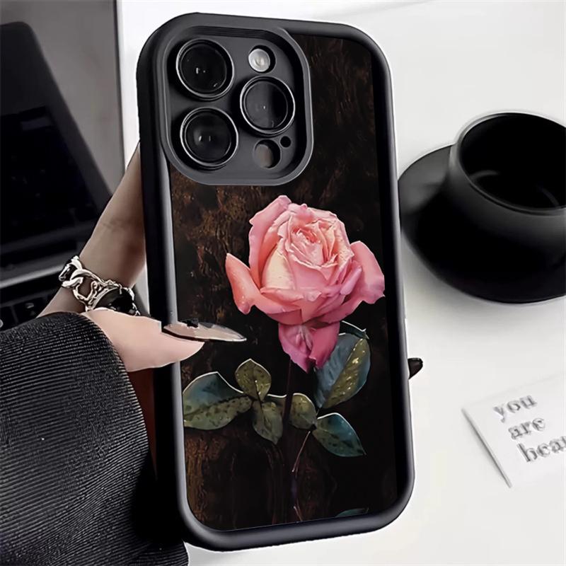 

For Samsung S24 Ultra S23 S21 FE S22 Plus Aesthetic Rose Floral Pattern Covers For Galaxy A55 A54 A53 A15 A35 A34 A33 Soft Case S22