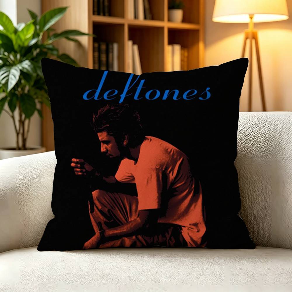 DDeftones Rock Band  Square DoubleSided printed Pillow Case Bedroom Bedside Pillow Sofa Cushion Cover