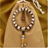 Ash-glazed Glass Bracelet, Same Style As On Xiaohongshu, Gold-leaf Multi-treasure Gold-swallowing Beast Bracelet, Perfect with Gold-leaf