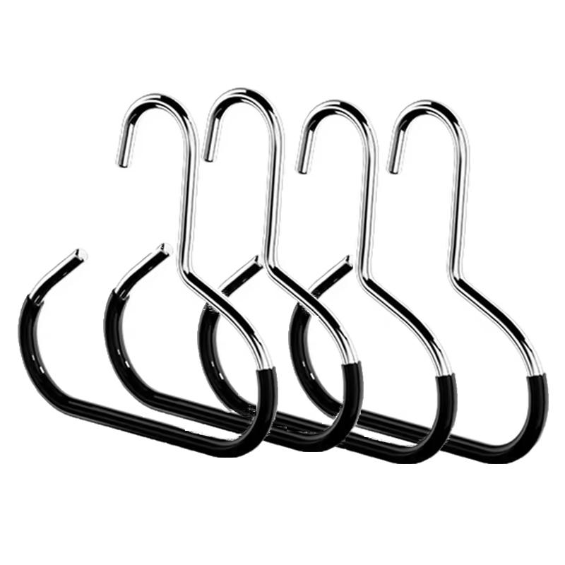 

Прочный круглый вешалка для шляп в виде кольца, не оставляющая следов, нескользящий крючок для хранения шляп, вешалка для шарфов, полотенец, галстуков 4PCS чёрный