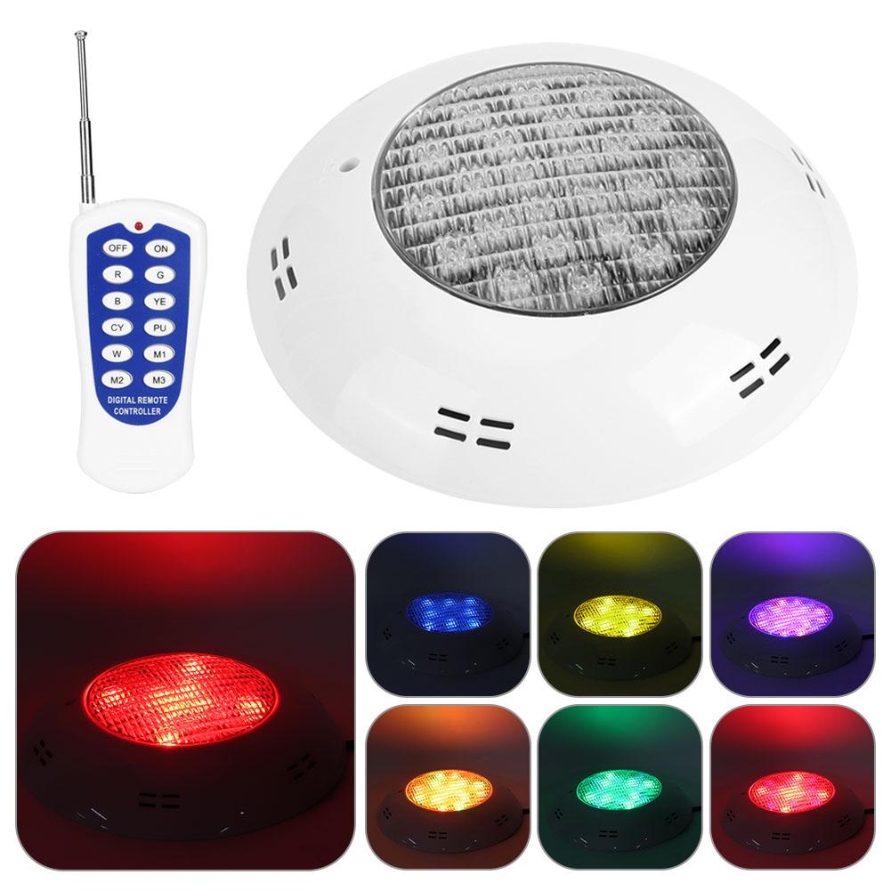 24LED Swimming Pool Light 24W Colorful Remote Control Underwater Lights Decoration AC12V