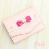 Candy Color Bow Damenmode Geldbörse PU Leder Karte Münzbörse