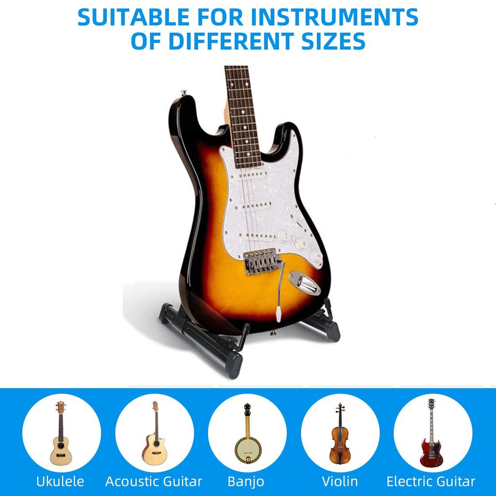 Miwayer-Faltbare Leichte Gitarrenständer, Universelles ABS-Instrument für Klassische Akustik-E-Bass, Banjo, Tragbare Ukulele