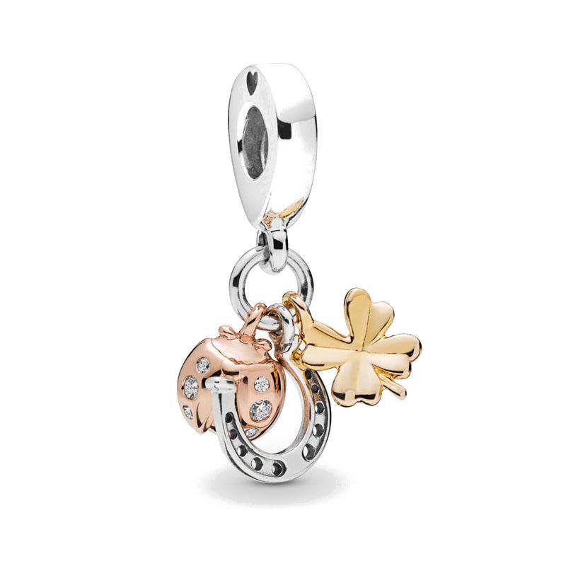 New copper Plated Rose Gold Plated Dangle Charm Bead Charms Compatible With Authentic Women Bracelets Bead Charms Charm for Pendant Necklaces Jeweller